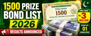 1500 Prize Bond List 2026: Draw No. 106 Complete Winners Announced Today