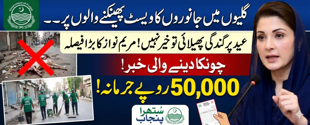 CM Punjab Maryam Nawaz Approves Rs50000 Fine in Punjab