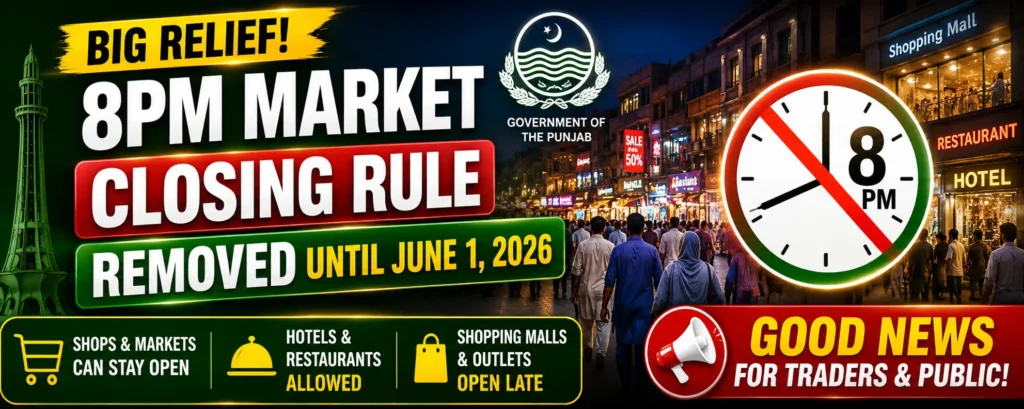 Punjab Govt Removes 8PM Market Closing Rule Until June 1