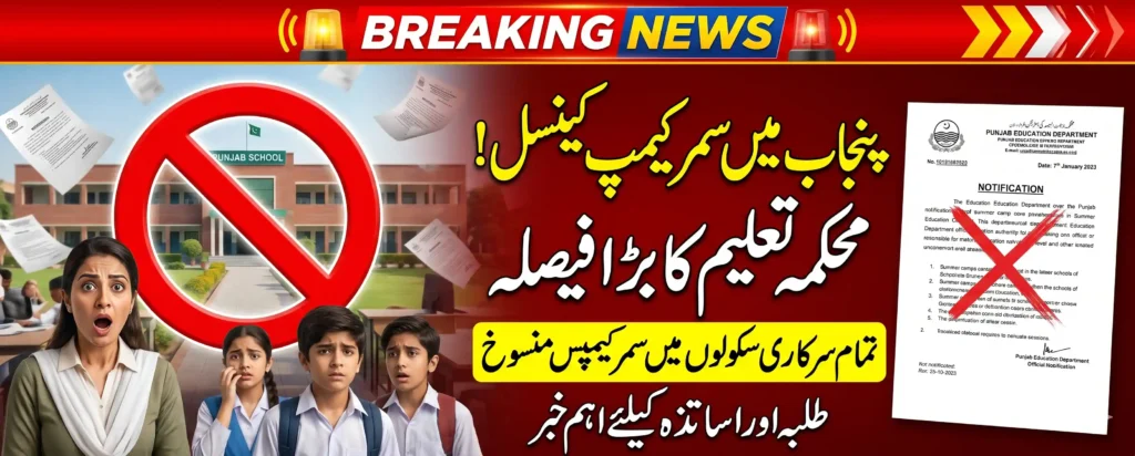 Punjab Summer Learning Camps Cancelled