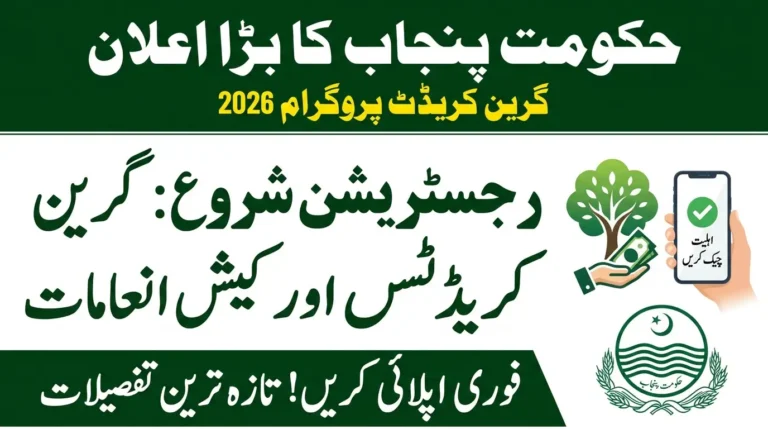 Green Credit Program 2026 – Registration, Eligibility, Green Credits and Cash Rewards in Punjab